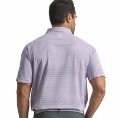 Men Heather Stripe Pique