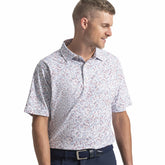 Men Watercolor Floral Pique