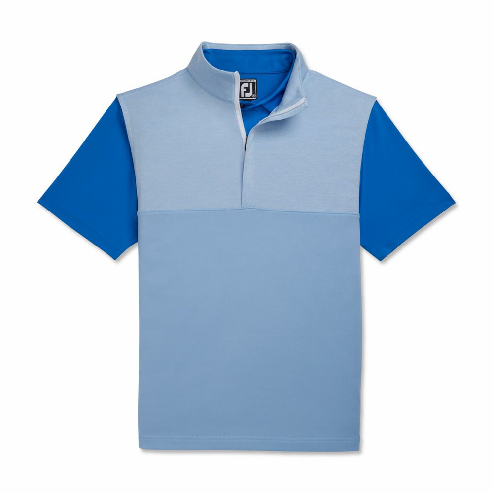 Men Heather Yoke Half-Zip Vest-Previous Season Style