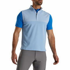 Men Heather Yoke Half-Zip Vest-Previous Season Style