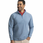 Men Quarter-Zip Ottoman Stripe Knit
