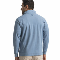 Men Quarter-Zip Ottoman Stripe Knit