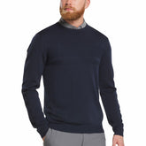 Men Tonal Block Crewneck Sweater