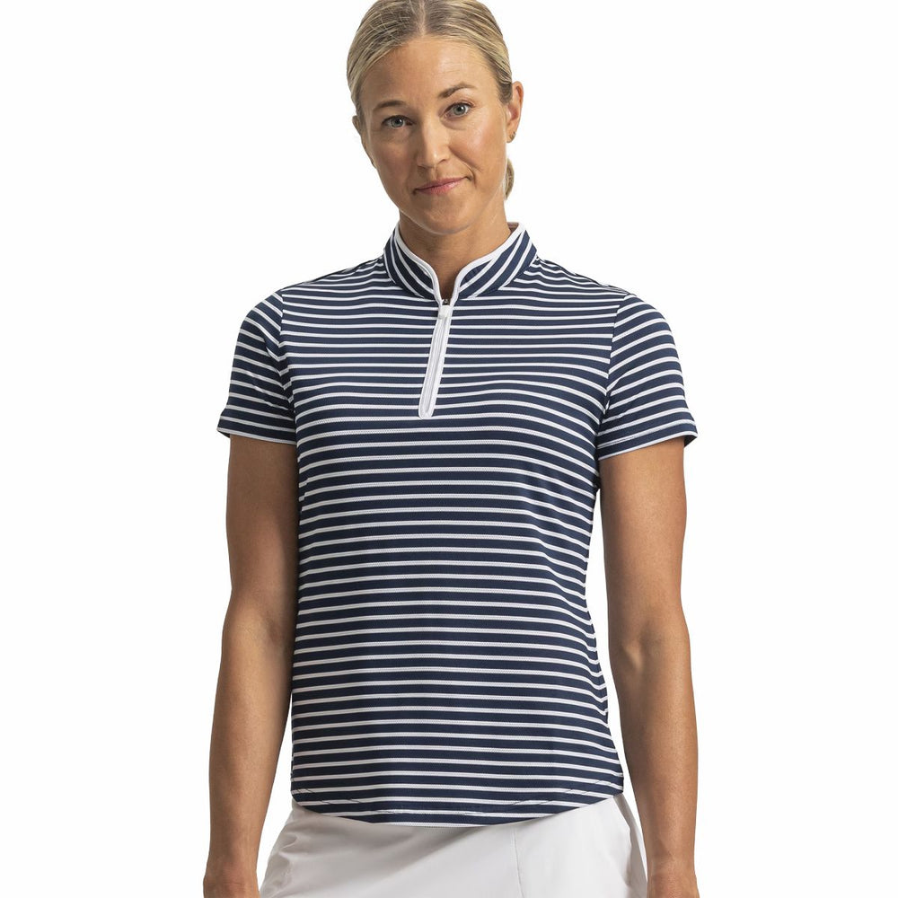 Women Zip Front Stripe Women