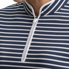 Women Zip Front Stripe Women