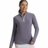 Women Quarter-Zip Blade Collar Mid-Layer Women