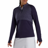 Women Heather Block Half-Zip Mid-Layer Women