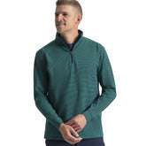 Men Quarter-Zip Ottoman Stripe Knit