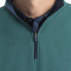 Men Quarter-Zip Ottoman Stripe Knit
