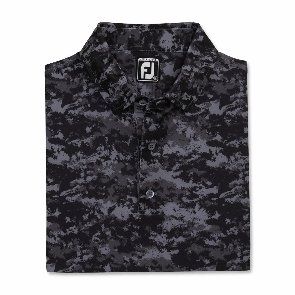 FootJoy Shirts | Men Athletic Fit Cloud Camo Lisle