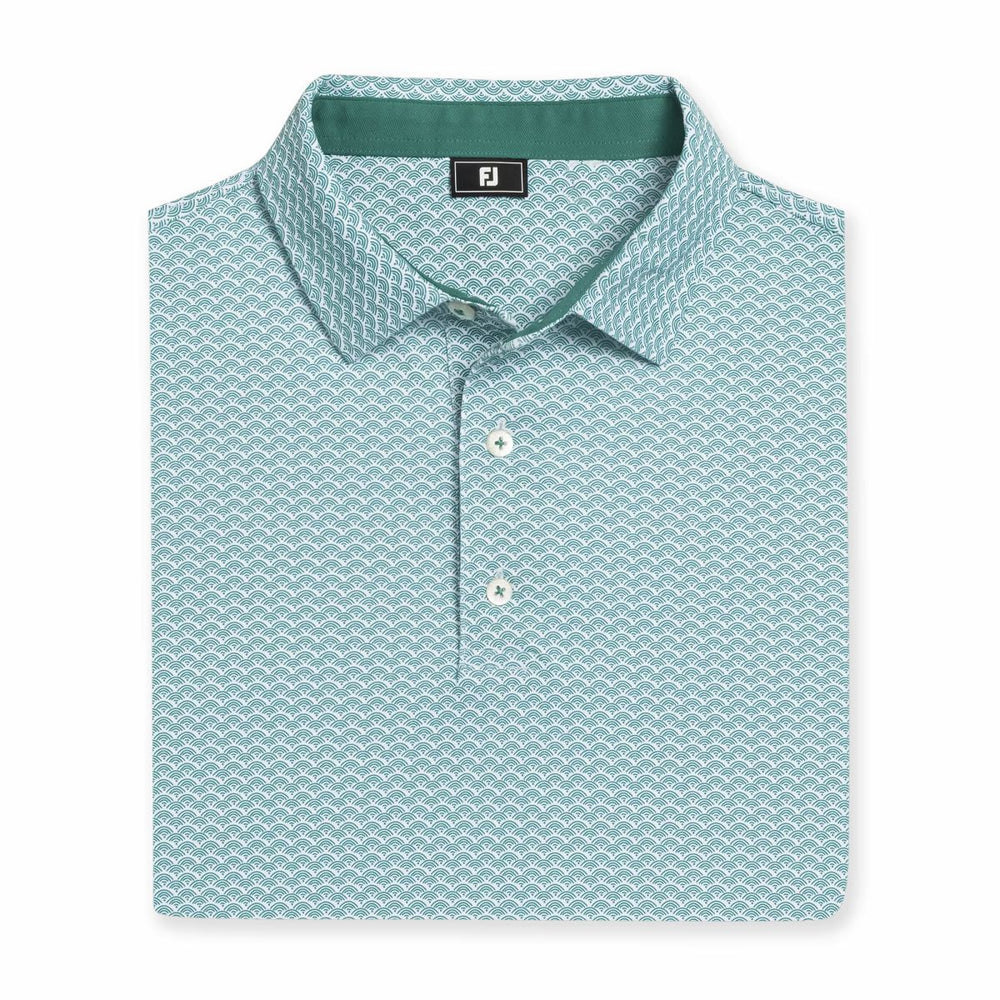 Men Scallop Geo Pique