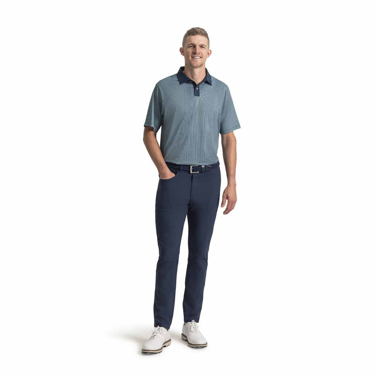 Men Texture Check Lisle