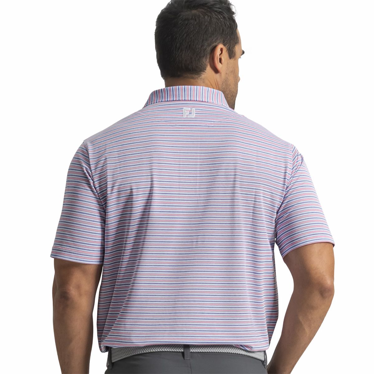 Men Heather Stripe Pique
