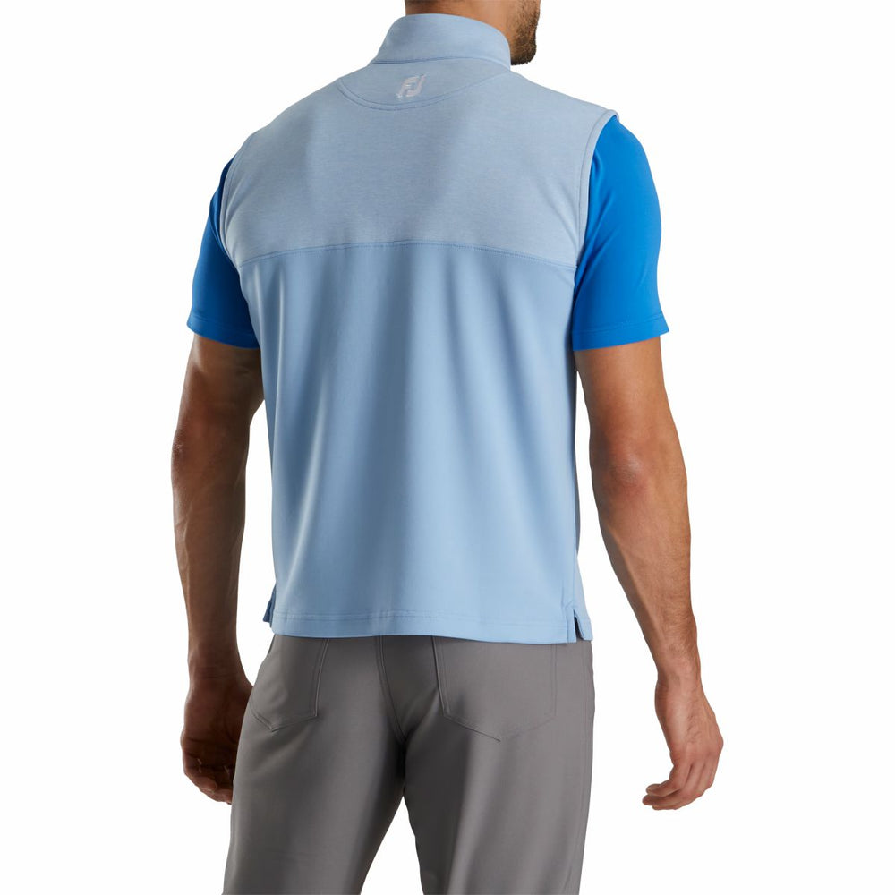 Men Heather Yoke Half-Zip Vest-Previous Season Style