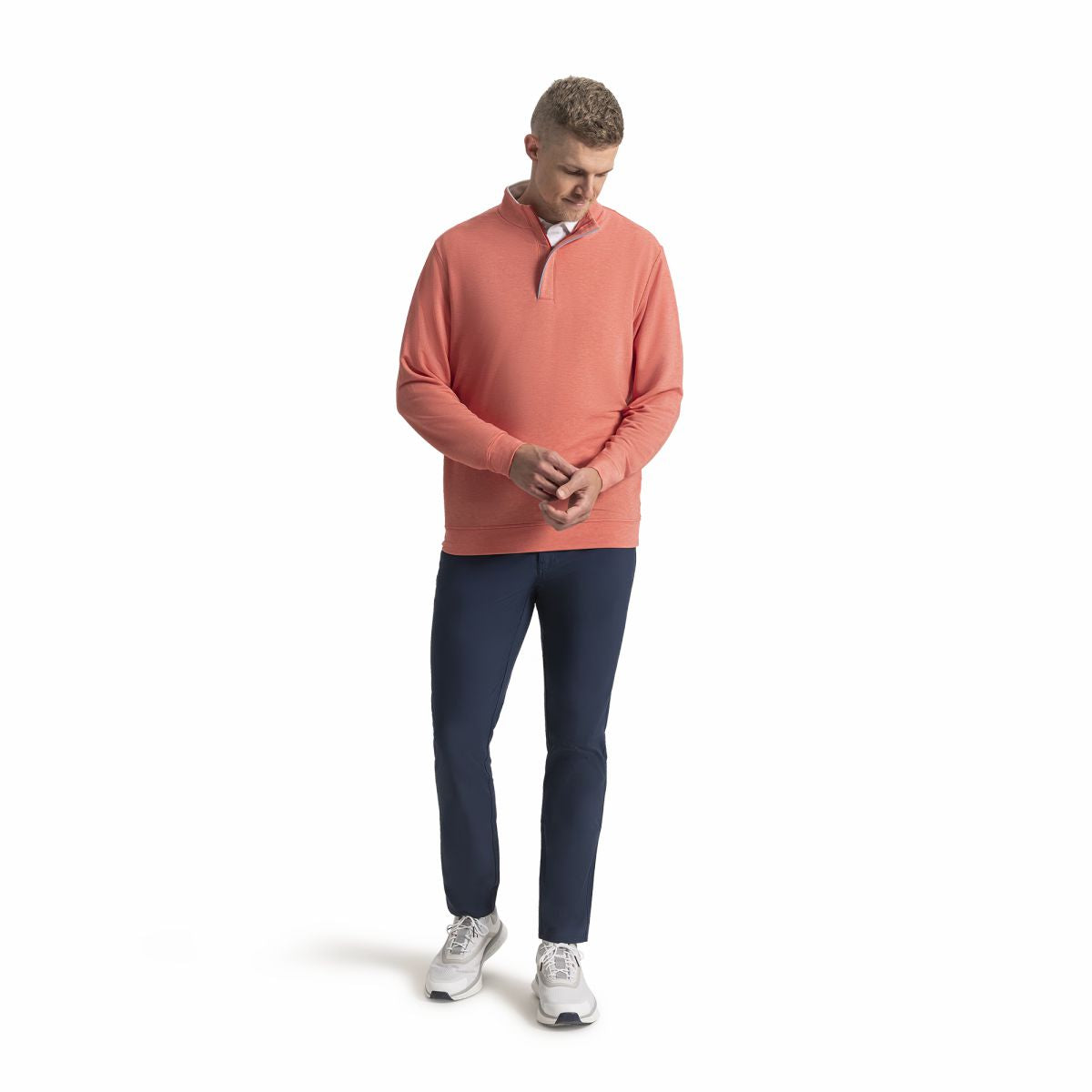 Men Hidden Placket Mid-Layer