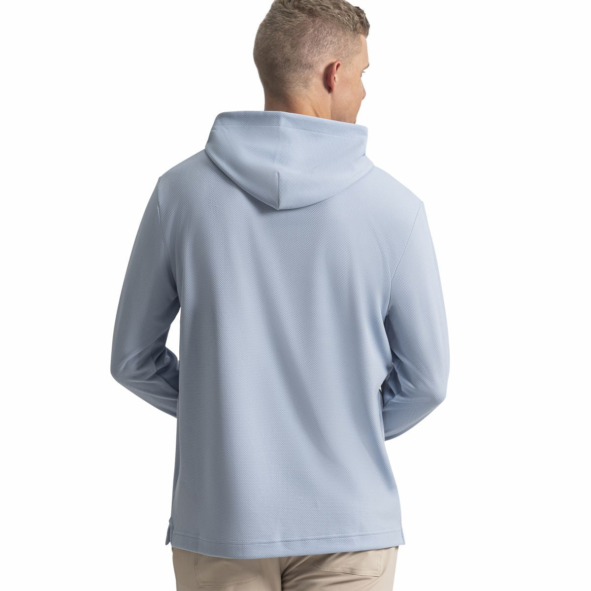 Men Textured Jacquard Hoodie