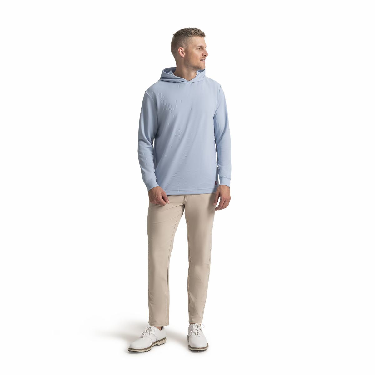 Men Textured Jacquard Hoodie