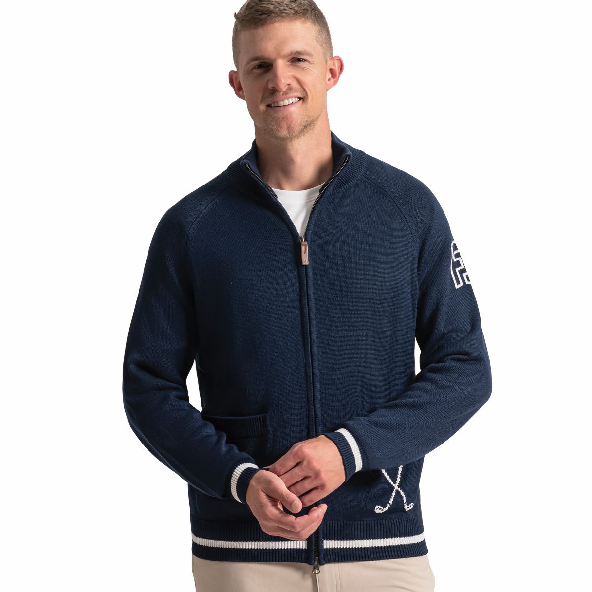 Navy / White,S
