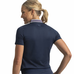 Women Blade Collar Zip Polo Women