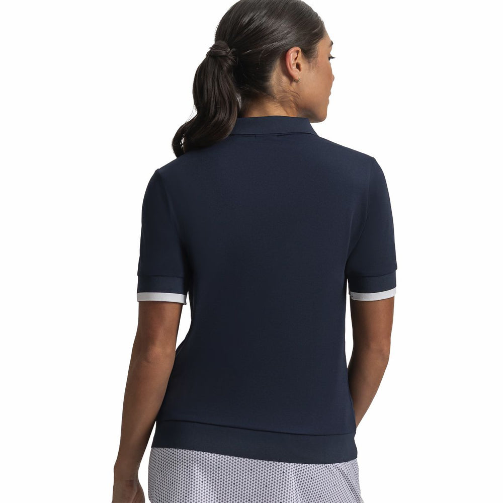 Women Texture Knit Polo Women