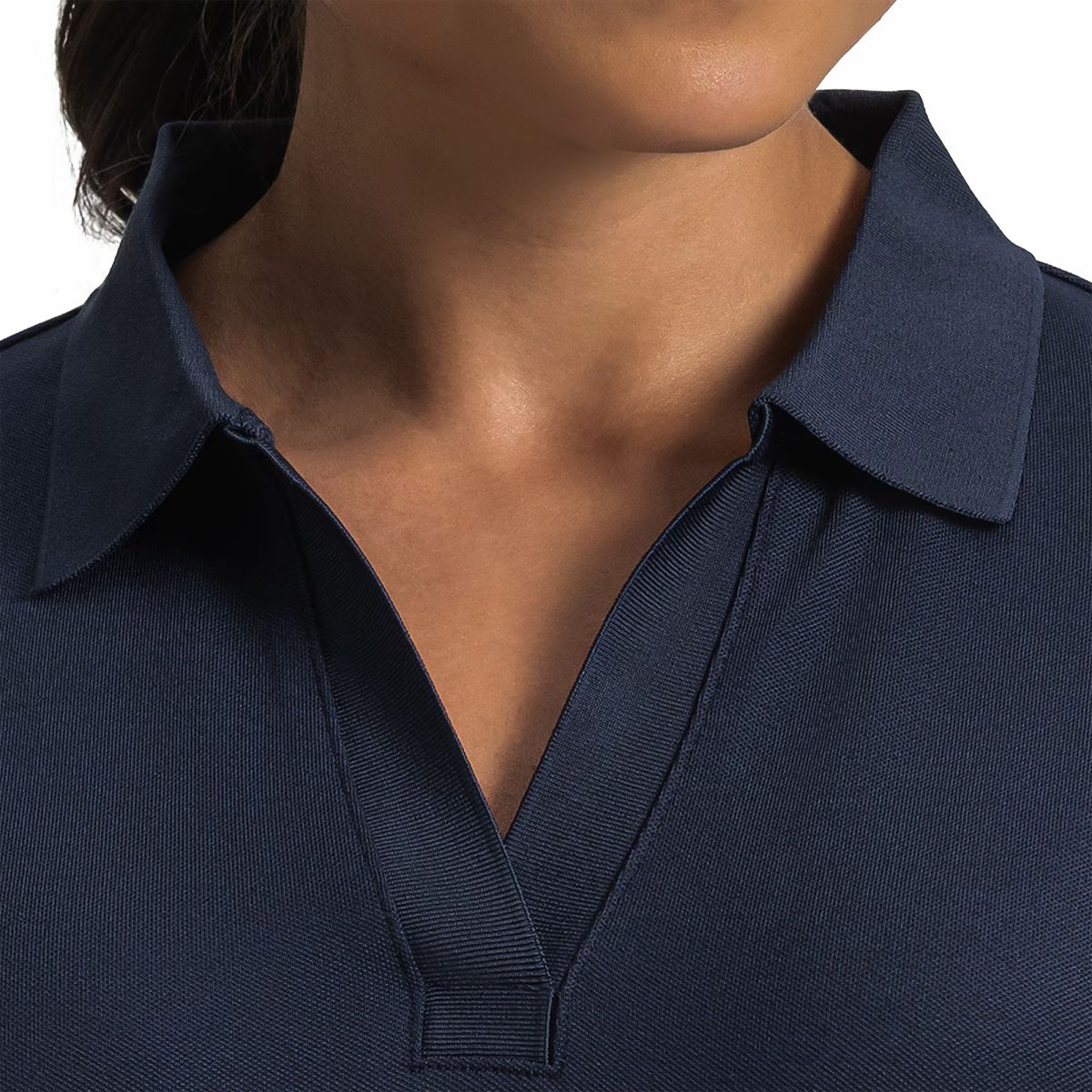 Women Texture Knit Polo Women