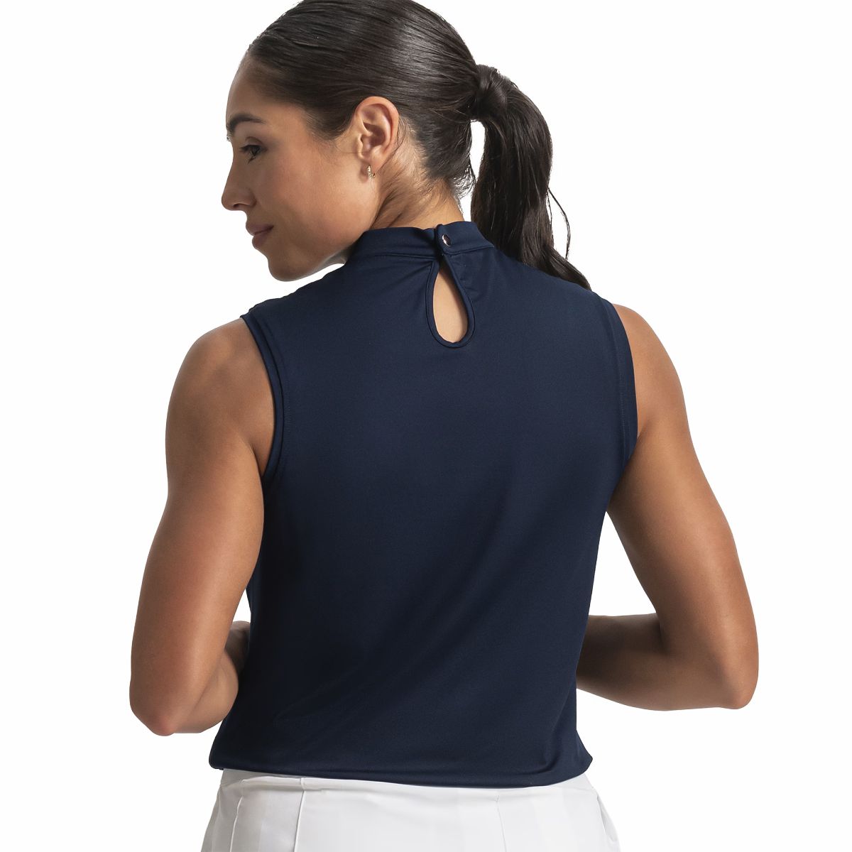 Women Keyhole Mock Neck Tank Women