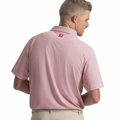 Men Scallop Geo Pique