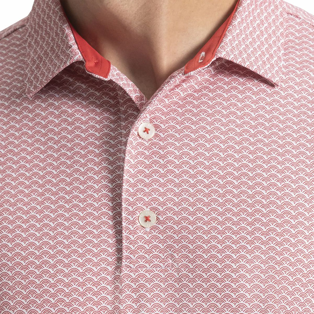 Men Scallop Geo Pique