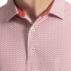 Men Scallop Geo Pique
