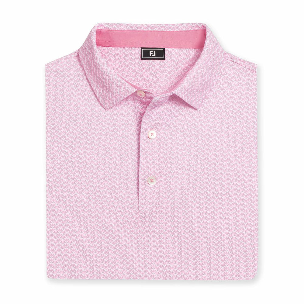 Men Scallop Geo Pique
