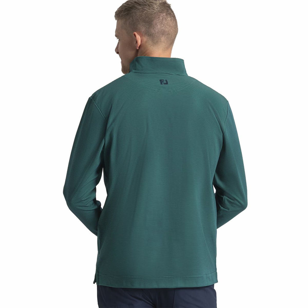 Men Quarter-Zip Ottoman Stripe Knit