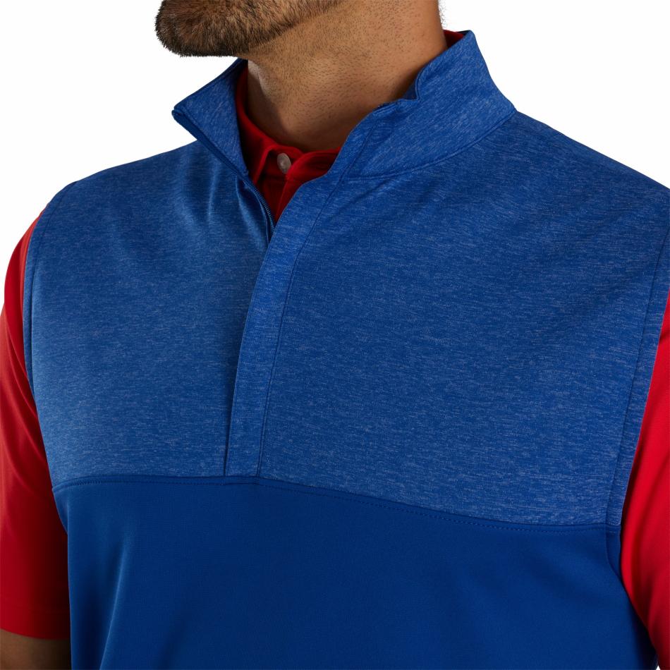 FootJoy Base / Mid-Layers | Men Heather Yoke Half-Zip Vest