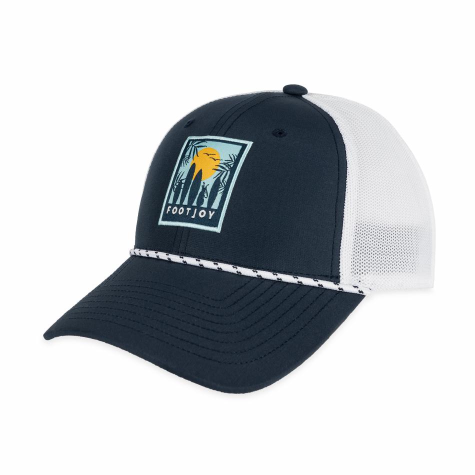 FootJoy Headwear | Men Surf Graphic Trucker Rope Cap