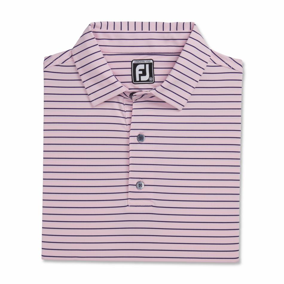 FootJoy Shirts | Men Athletic Fit Classic Stripe Self Collar