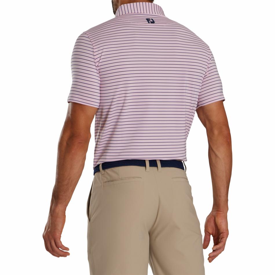 FootJoy Shirts | Men Athletic Fit Classic Stripe Self Collar