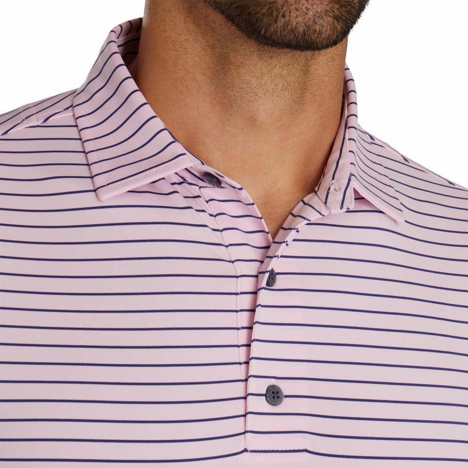 FootJoy Shirts | Men Athletic Fit Classic Stripe Self Collar