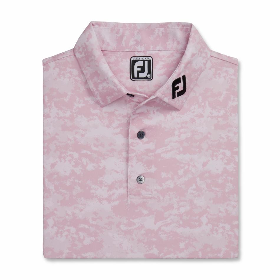 FootJoy Shirts | Men Athletic Fit Cloud Camo Lisle - FJ Tour Collar