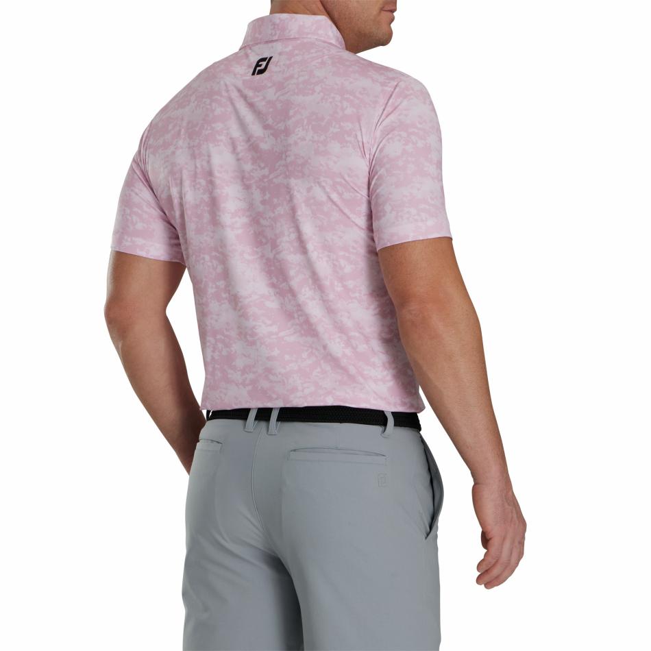 FootJoy Shirts | Men Athletic Fit Cloud Camo Lisle - FJ Tour Collar
