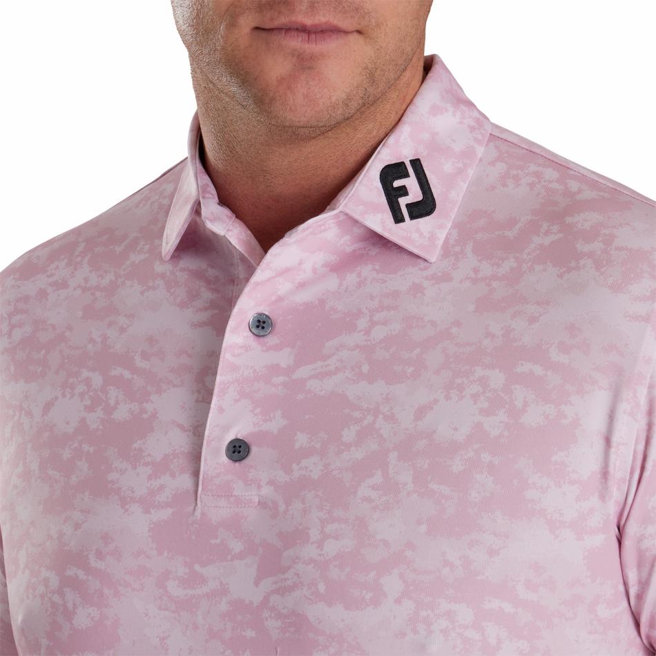 FootJoy Shirts | Men Athletic Fit Cloud Camo Lisle - FJ Tour Collar