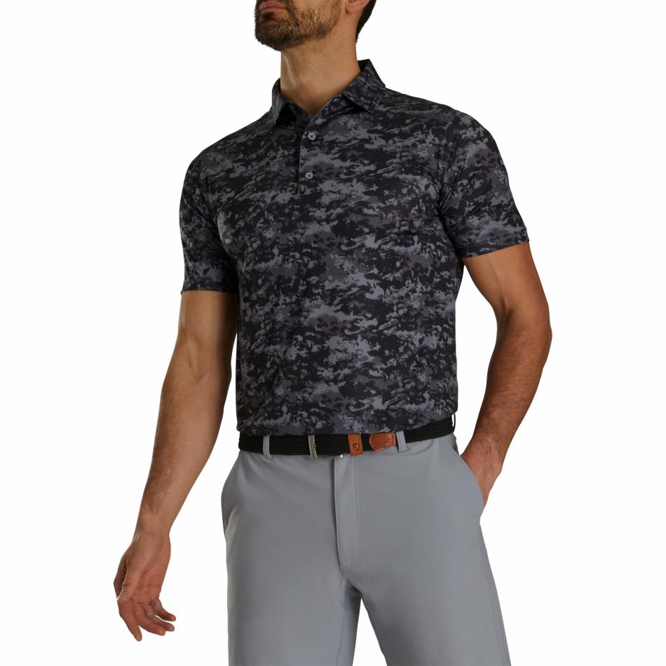 FootJoy Shirts | Men Athletic Fit Cloud Camo Lisle