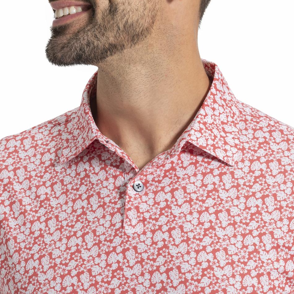 FootJoy Shirts | Men Hawaiian Floral Lisle