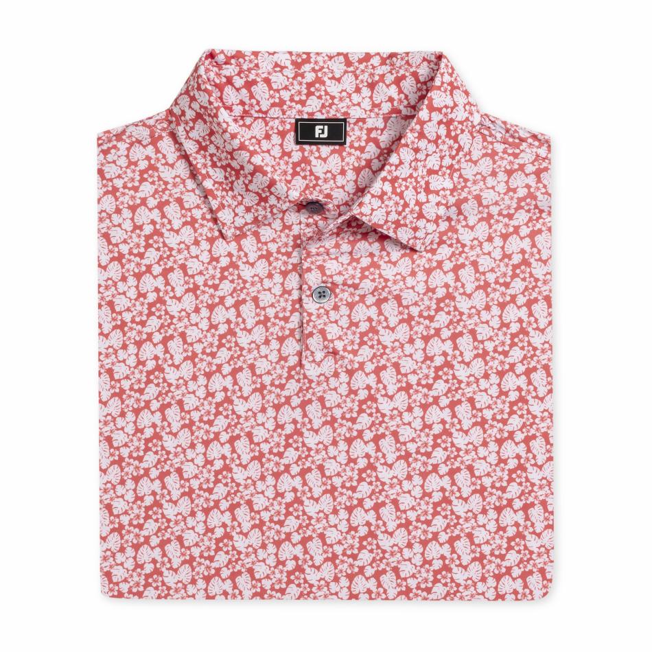 FootJoy Shirts | Men Hawaiian Floral Lisle