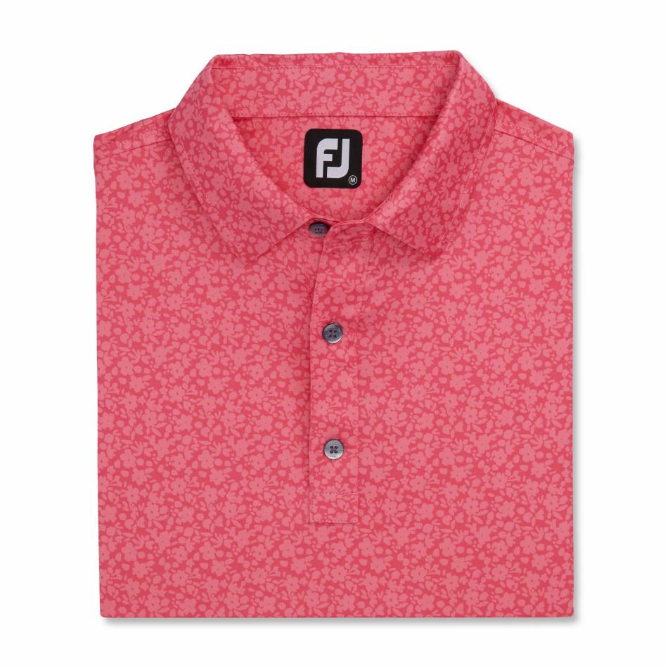FootJoy Shirts | Men Painted Floral Lisle