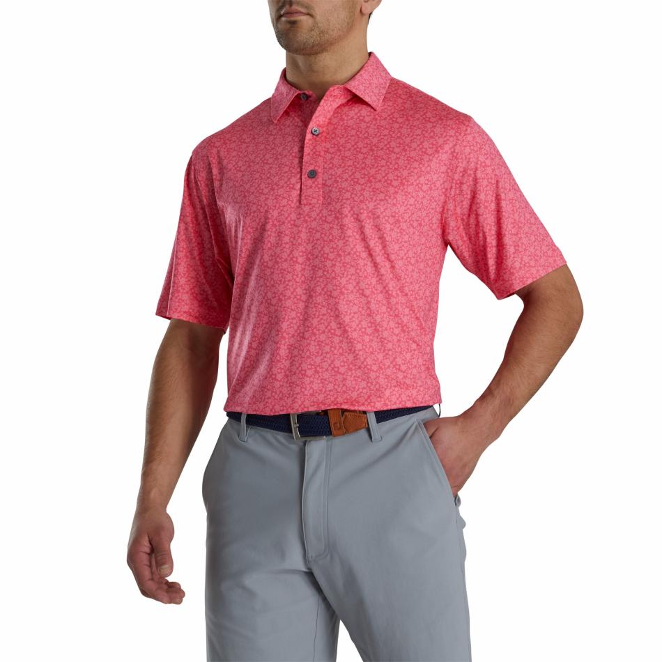 FootJoy Shirts | Men Painted Floral Lisle