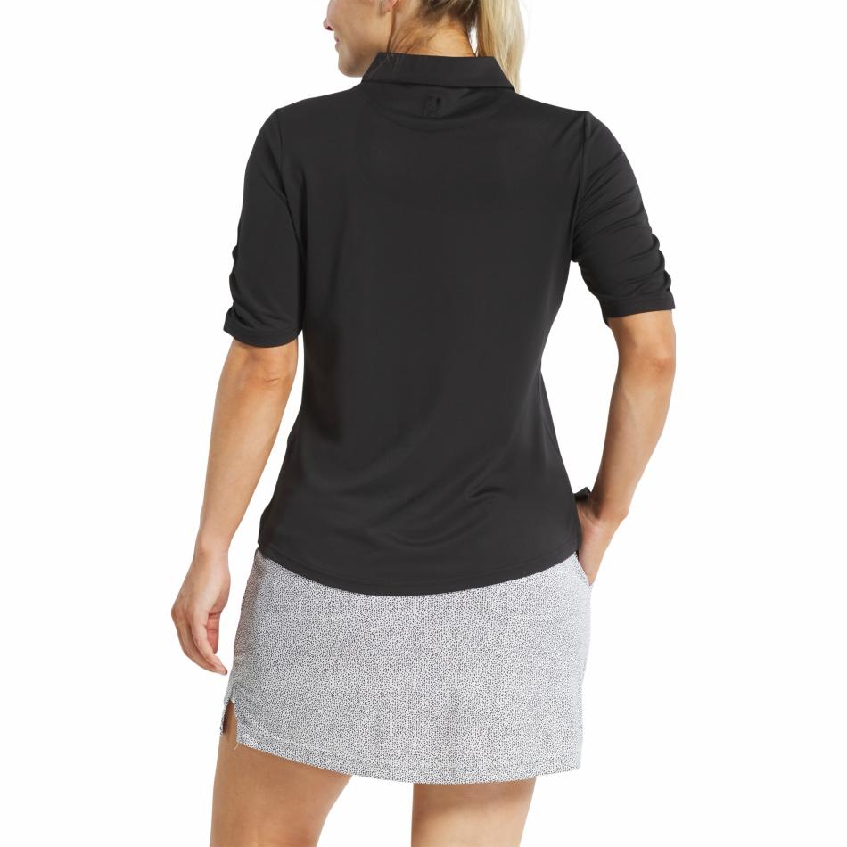 FootJoy Shirts | Women Ruched Half Sleeve Women